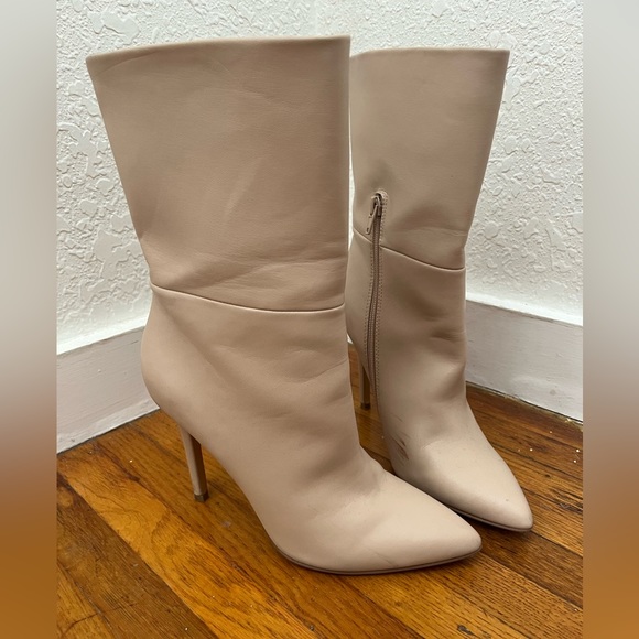 Pink Nude Stiletto Booties - Picture 2 of 8